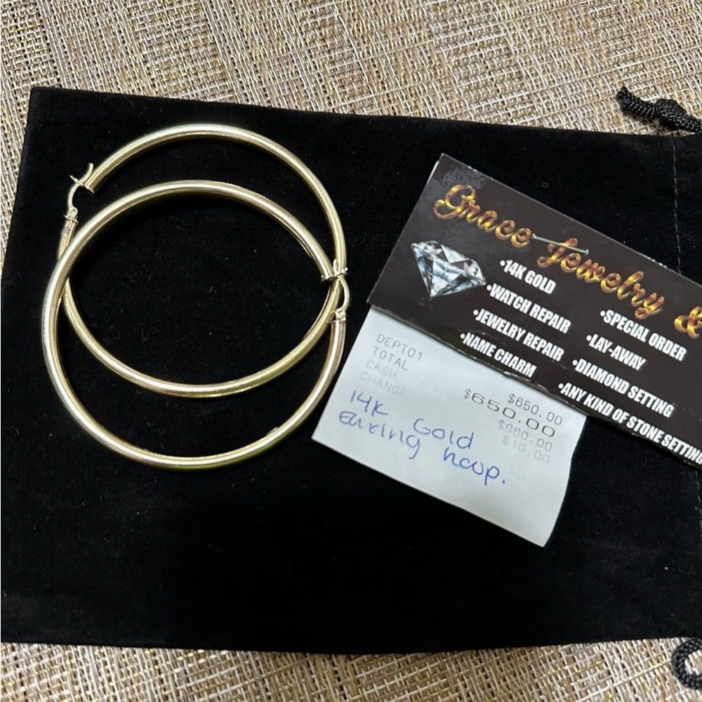 14k gold hoops